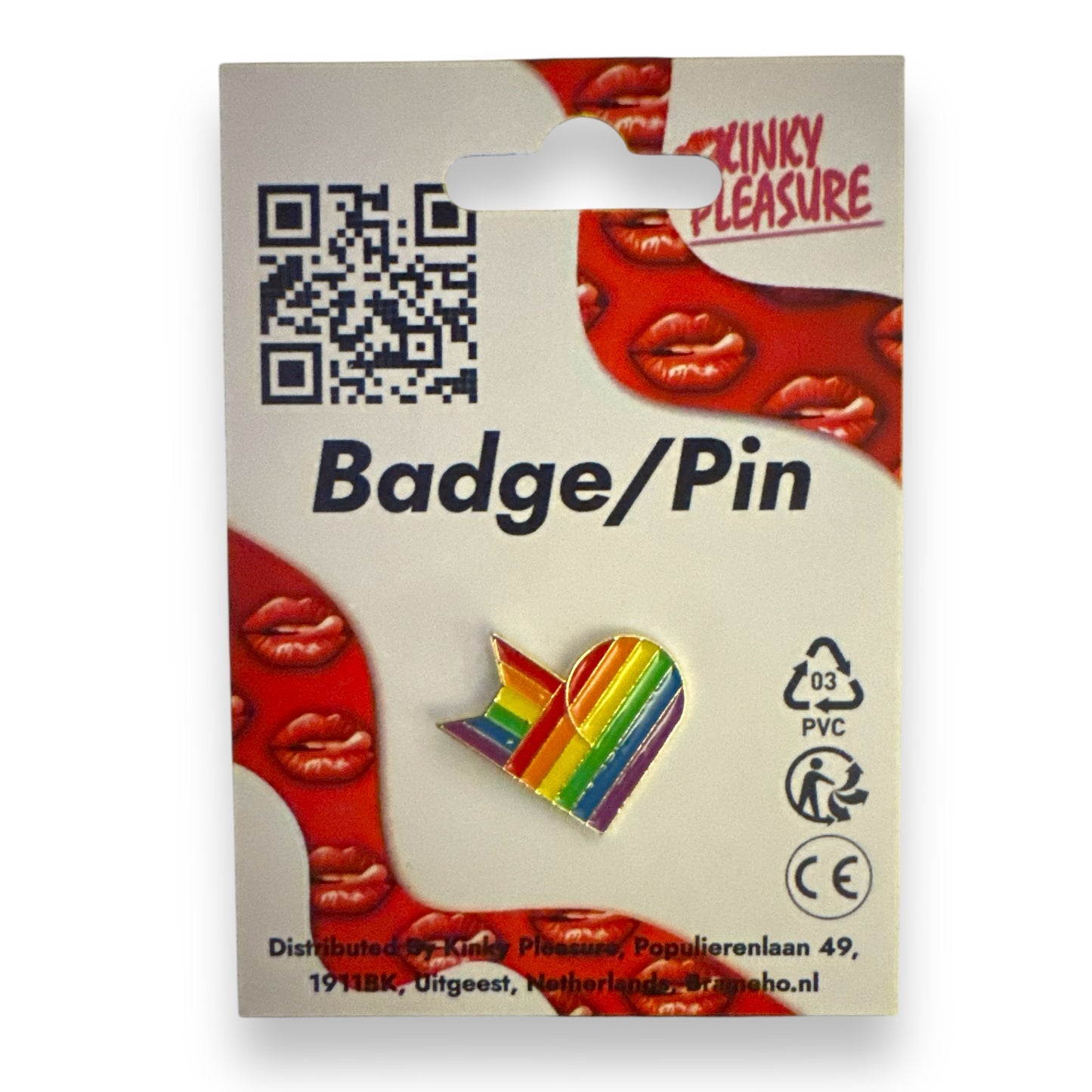 Kinky Pleasure - B099 - Badges Pin/Button - Heart - 8 Models