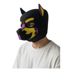 Kinky Pleasure – KPPP007 – Puppy Play Dog Mask - Deluxe  –  Purple/Yellow