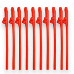 Kinky Pleasure - KP007 - Penis Straws - 10pcs - Red - New Package