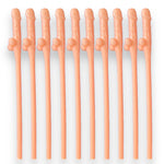 Kinky Pleasure - KP007 - Penis Straws 10pcs - Beige - New Package