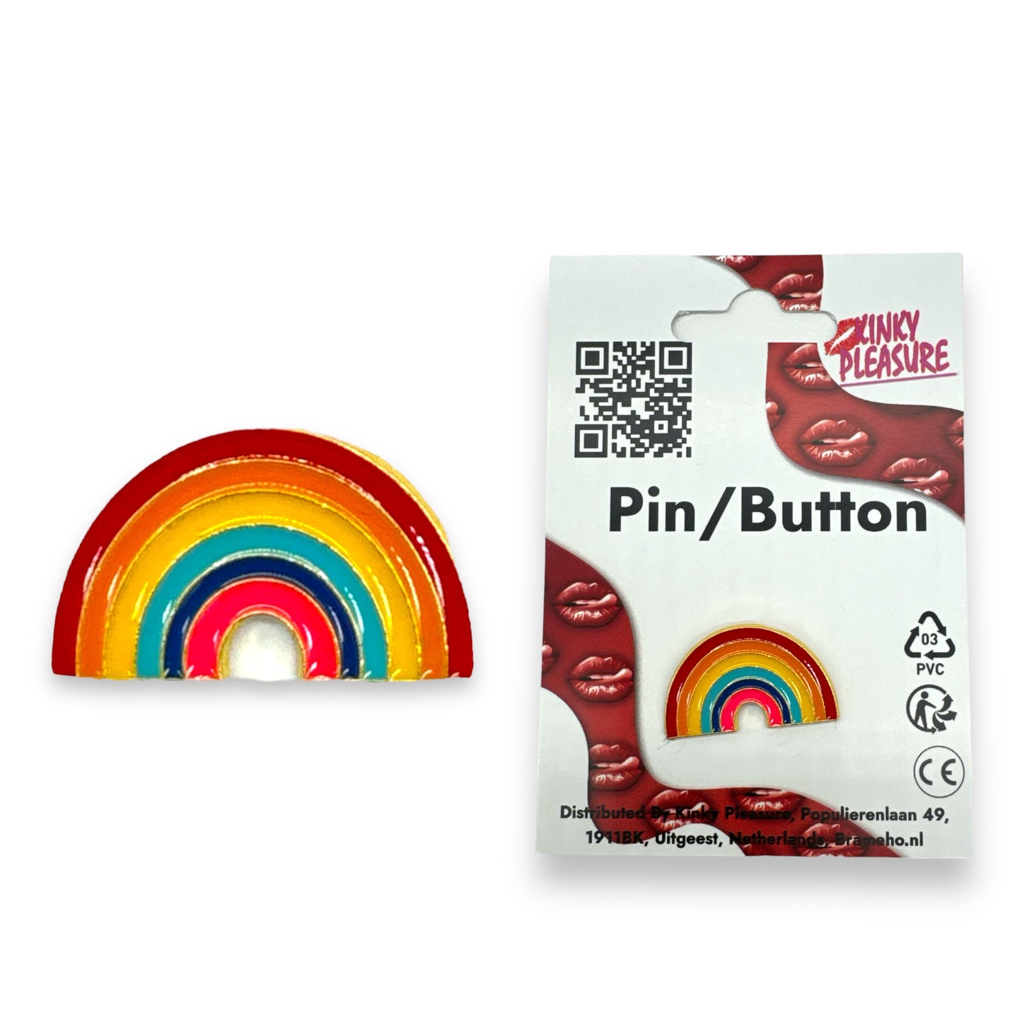 Kinky Pleasure - B099 - Badges Pin/Button - Rainbow - 8 Models