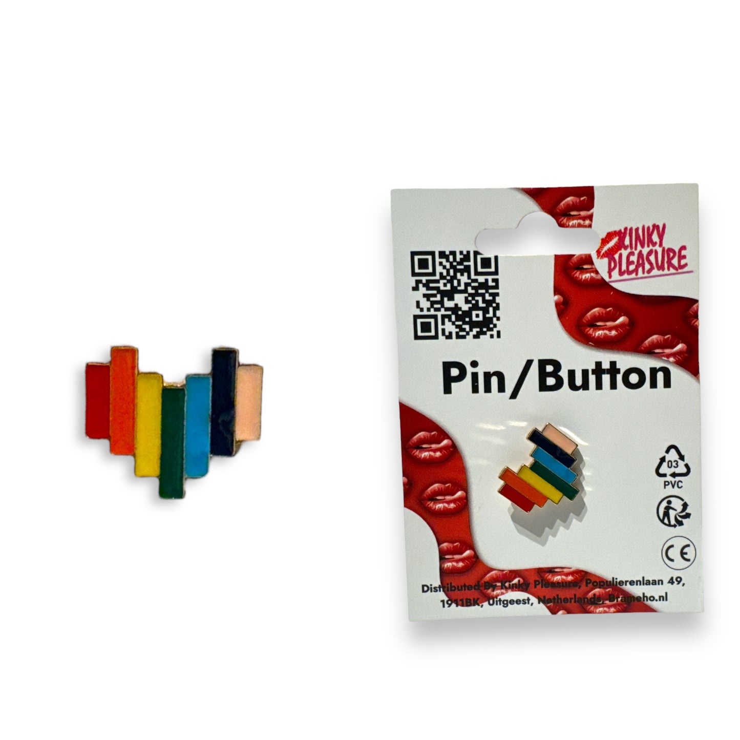 Kinky Pleasure - B099 - Badges Pin/Button - Heart - 8 Models