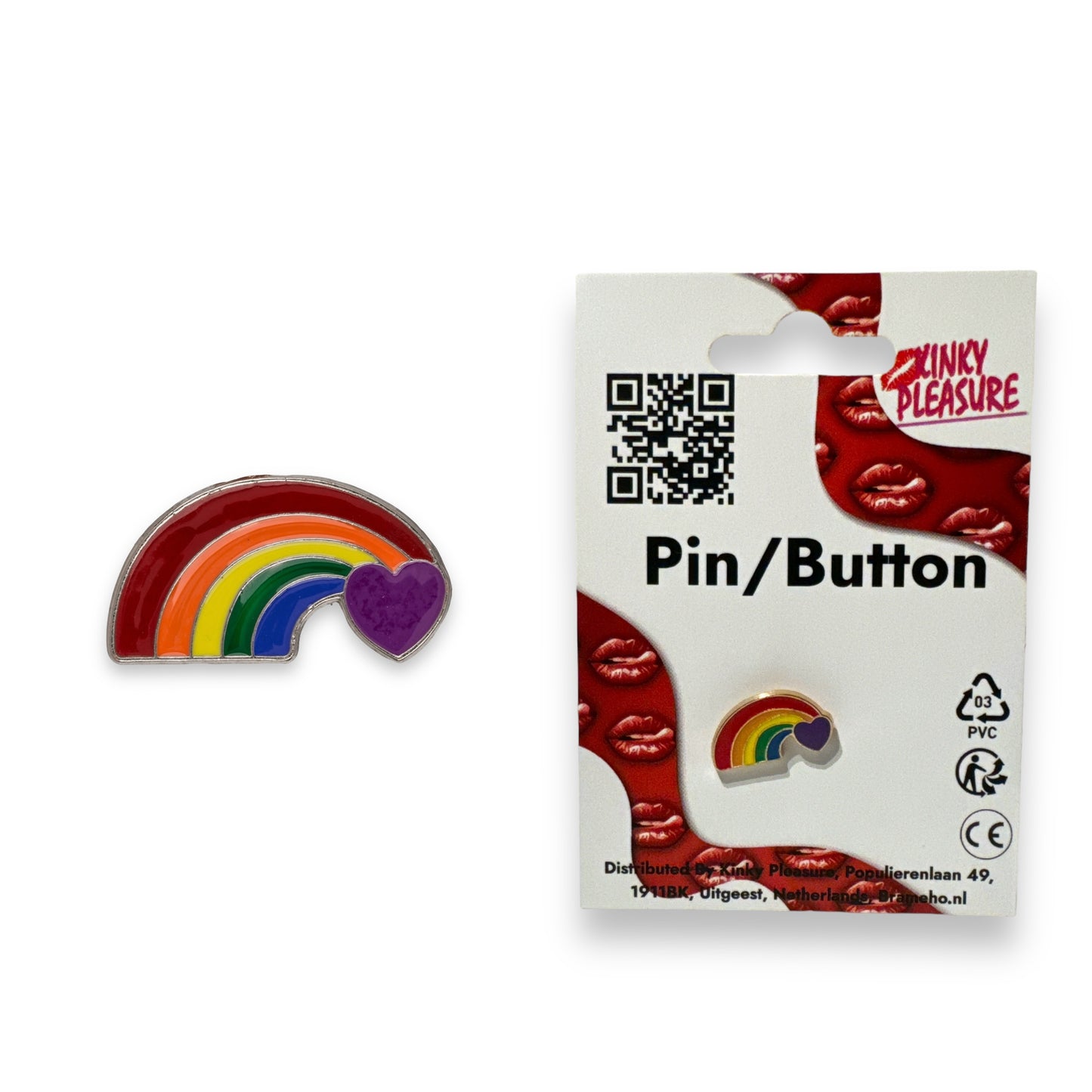 Kinky Pleasure - B099 - Badges Pin/Button - Rainbow - 8 Models