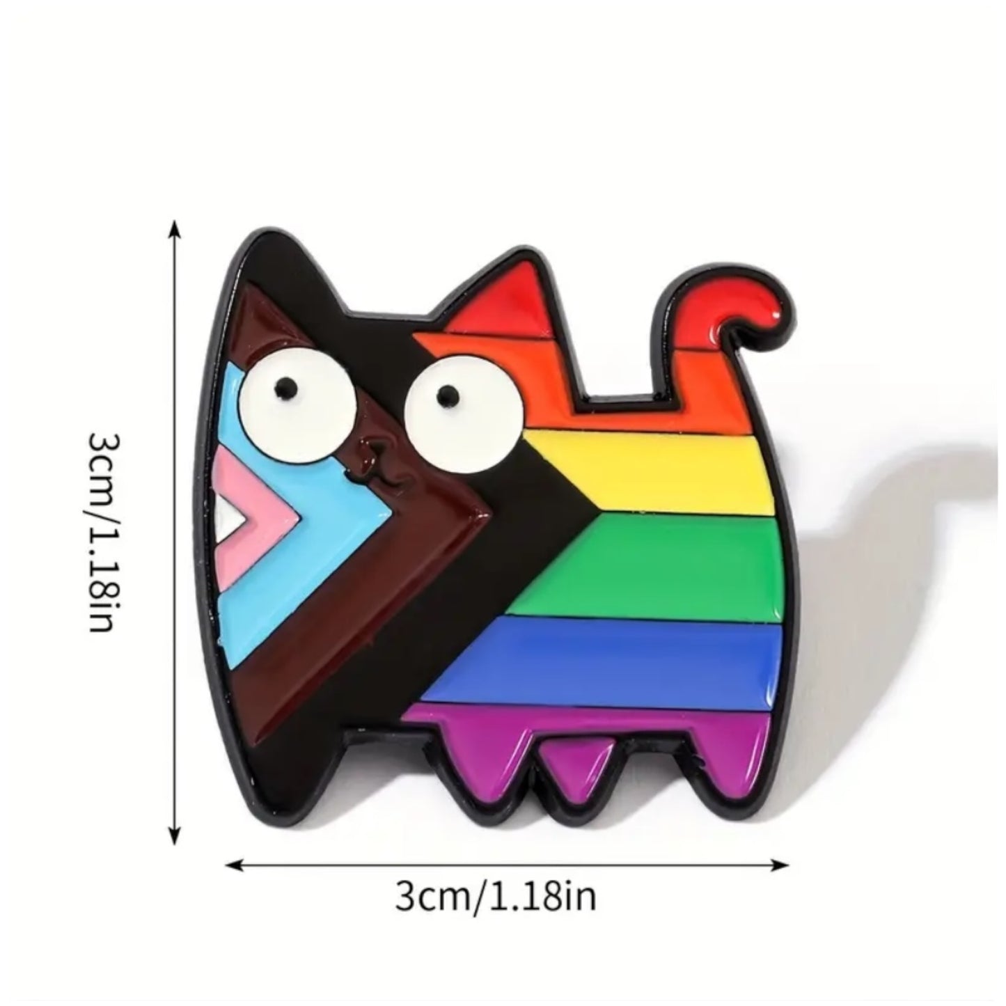 Kinky Pleasure - KPB078 - Metal Pin - LHBTQ+ Cat