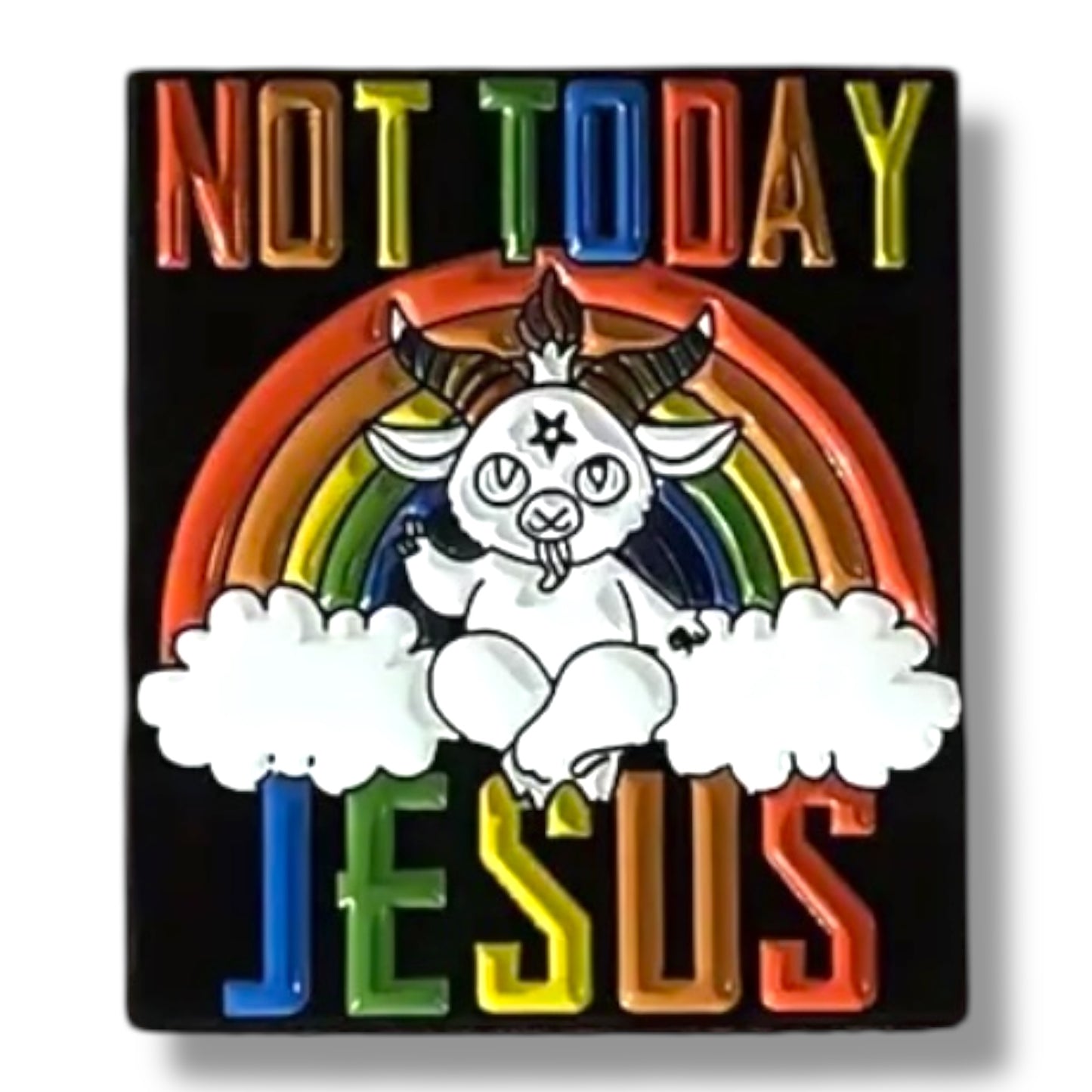 Kinky Pleasure - KPB077 - Badge / Pin - Not Today Jesus
