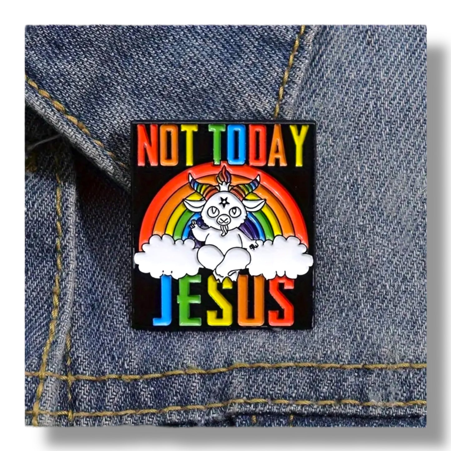 Kinky Pleasure - KPB077 - Badge / Pin - Not Today Jesus