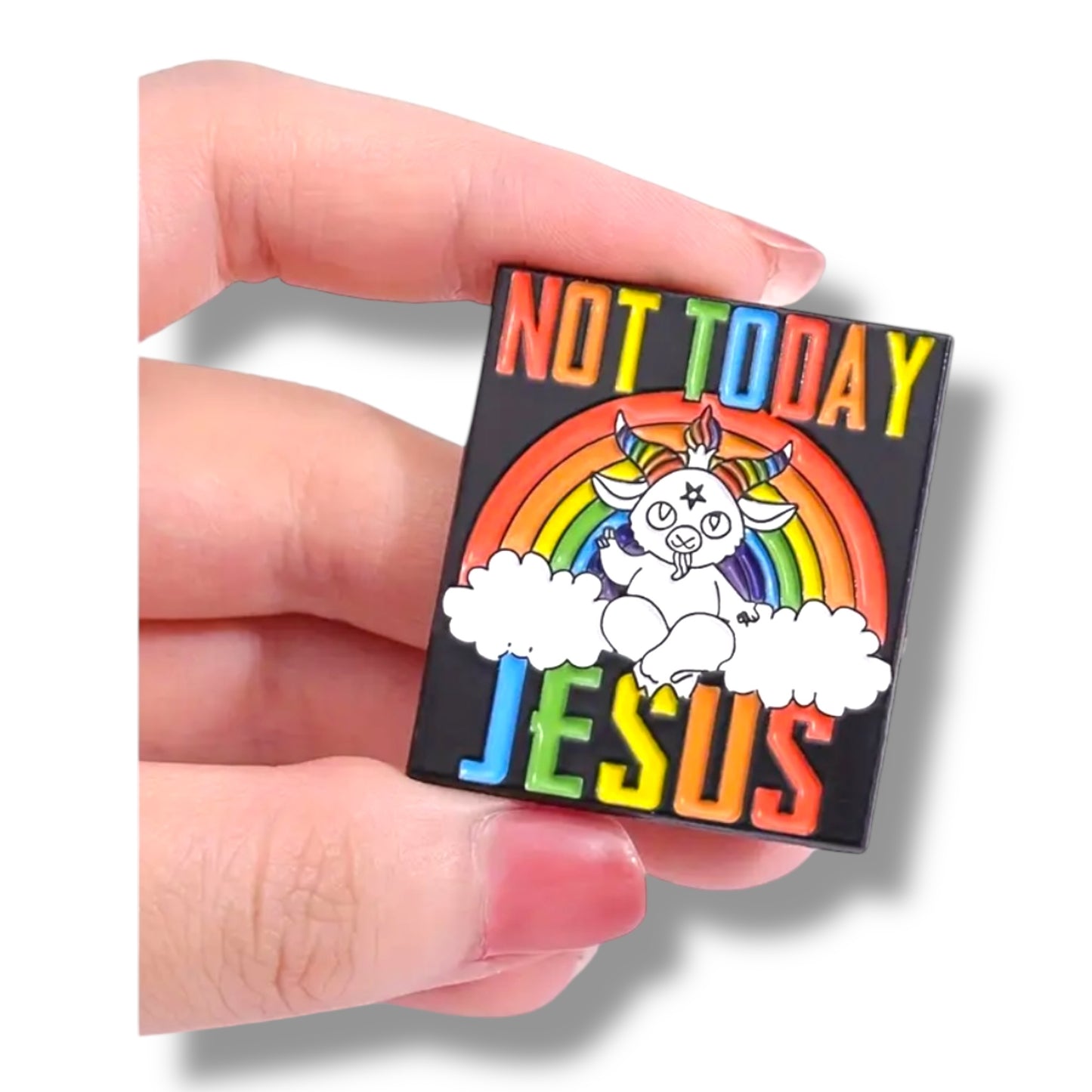 Kinky Pleasure - KPB077 - Badge / Pin - Not Today Jesus