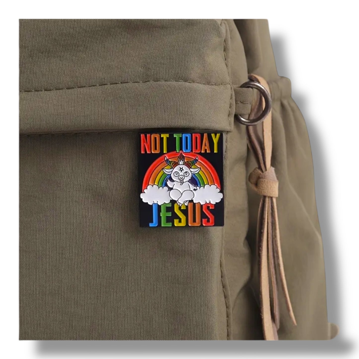 Kinky Pleasure - KPB077 - Badge / Pin - Not Today Jesus