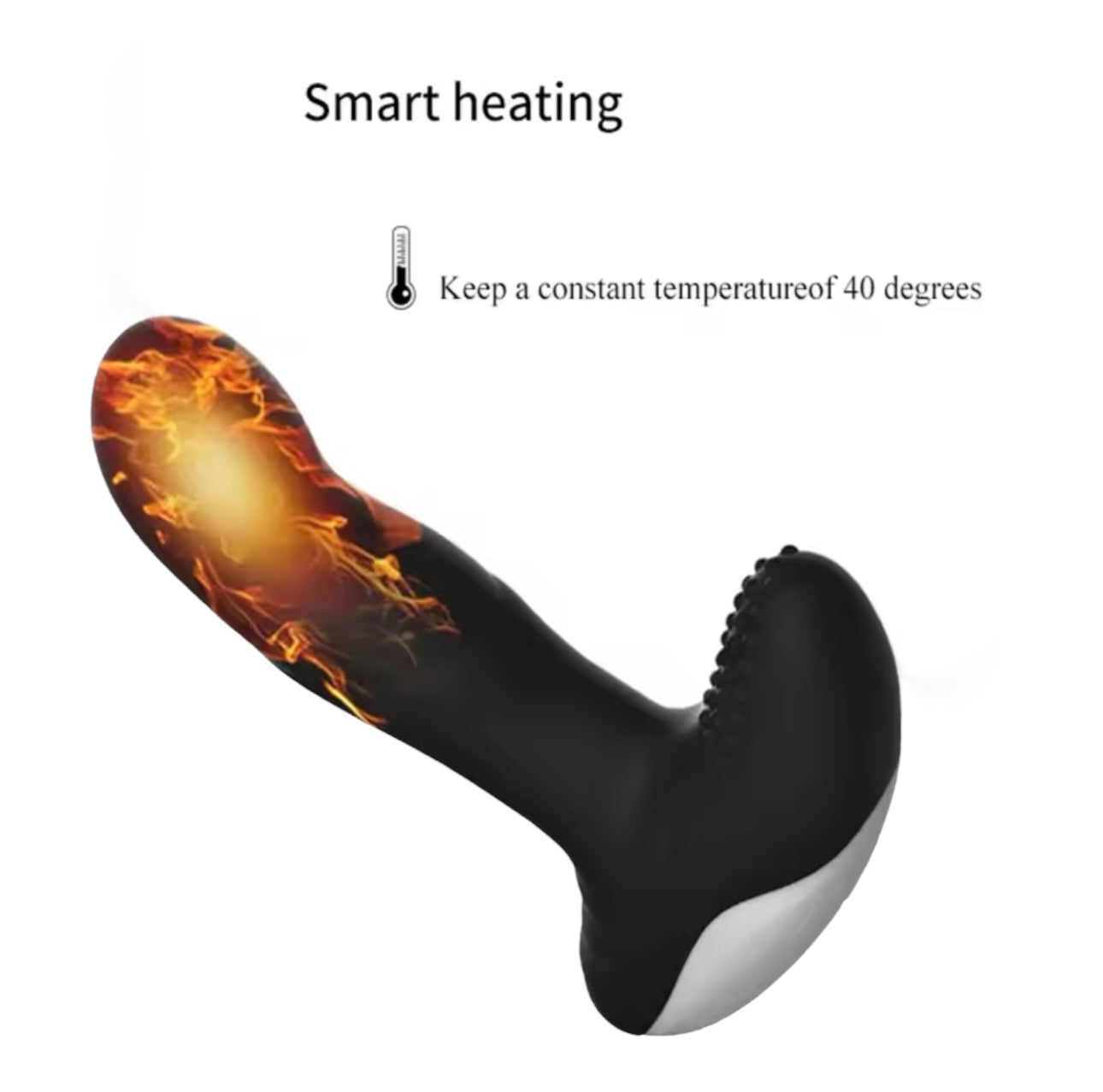 Luxury Play - LP06 - Prostate Stimulator - Silicone Usb Massager -  7 Function - Pulsator - Heating - Black