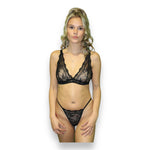 Luxury Play - LP03 - Sexy Lingerie Set - Black - 2 Sizes
