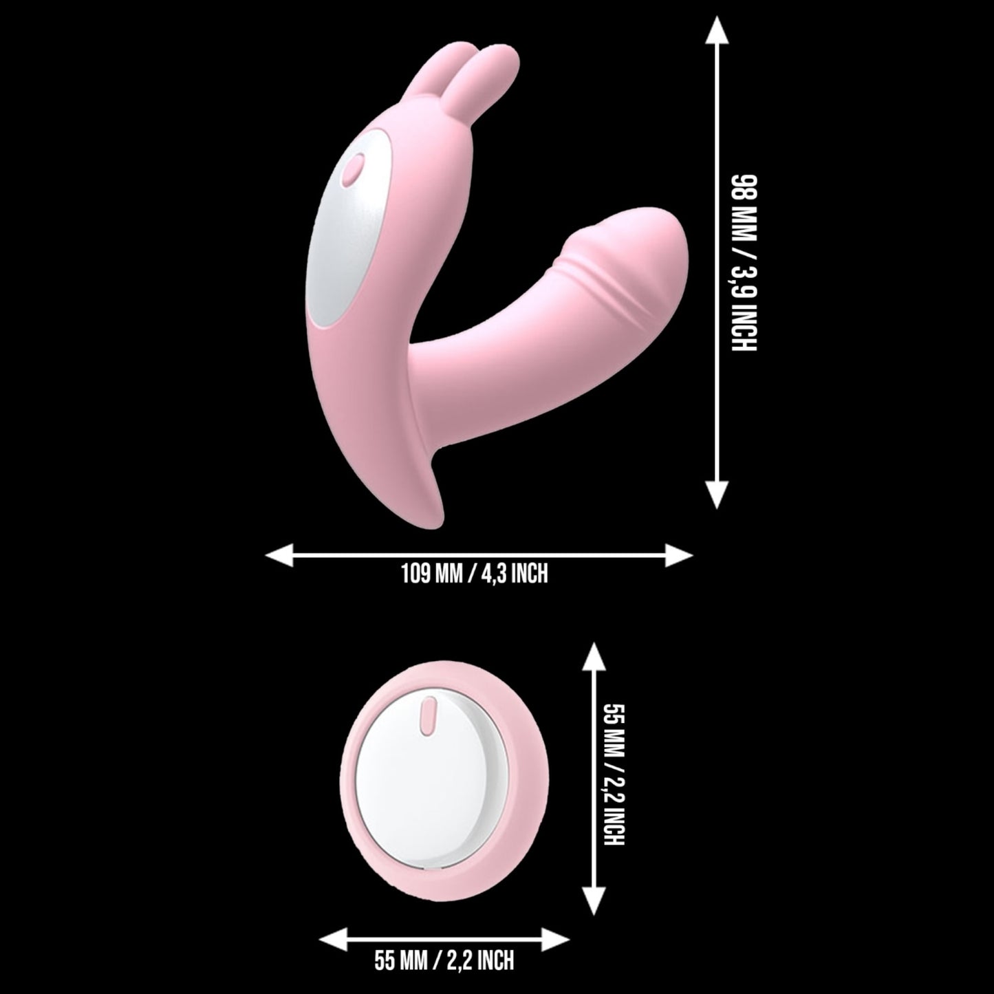 Luxury Play - LP02 - Panty Vibrator - 10 Speed - easy remote control - Rechargeable - Sexy G spot & Clit Vibrator - Trendy Pink - Silicone - low noise less than 40 db - Luxury Colourbox