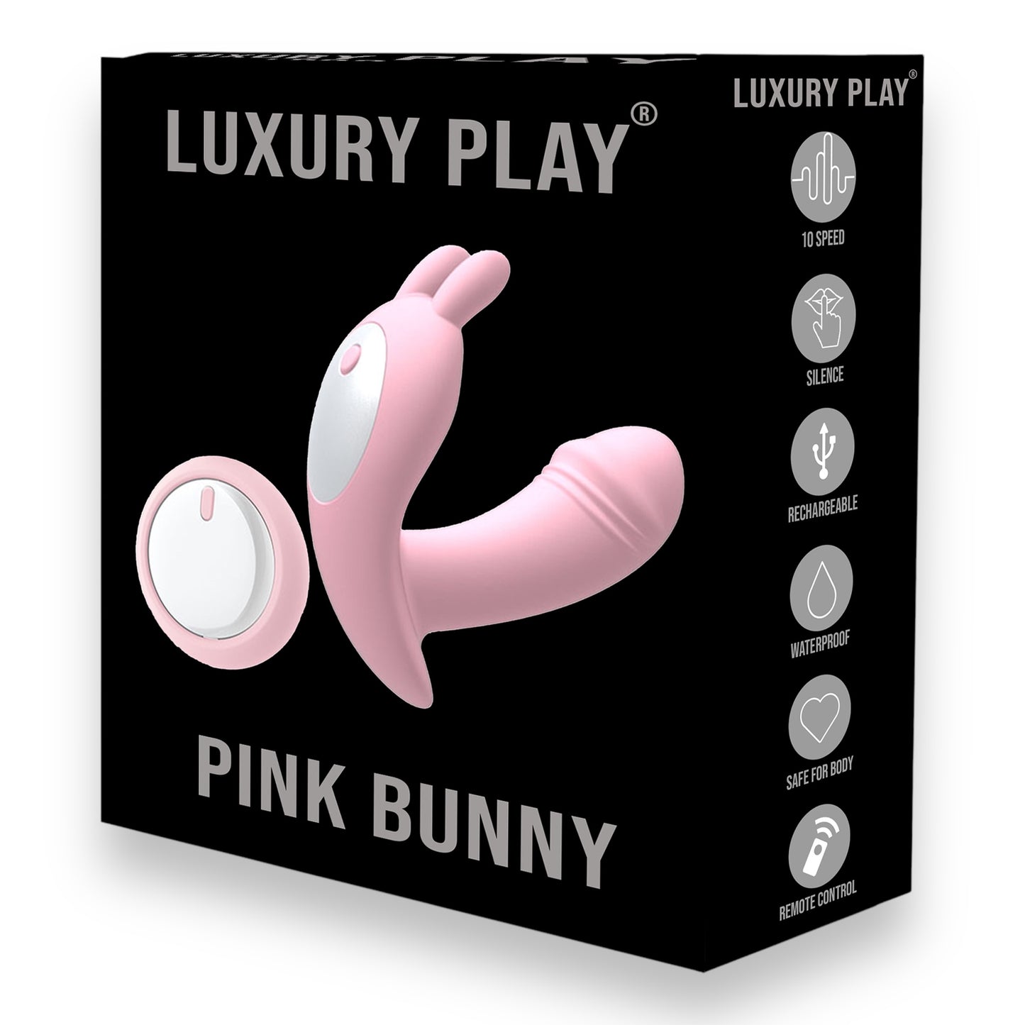 Luxury Play - LP02 - Panty Vibrator - 10 Speed - easy remote control - Rechargeable - Sexy G spot & Clit Vibrator - Trendy Pink - Silicone - low noise less than 40 db - Luxury Colourbox