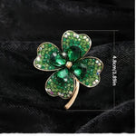 Kinky Pleasure - KPB071 - Badge / Pin - Shamrock Lucky Flower Green XL