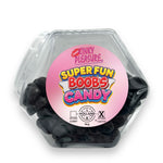 Kinky Pleasure - KPC005 - Super Fun Boobs Candy In Glass Display Jar  - Liquorice - 1KG