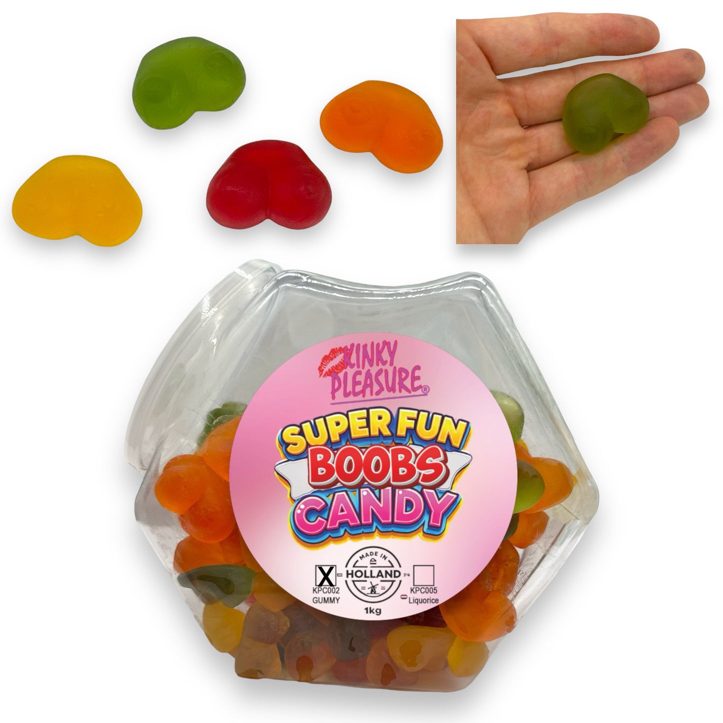 Kinky Pleasure - KPC002 - Super Fun Boob Candy - Gummy's - 1KG