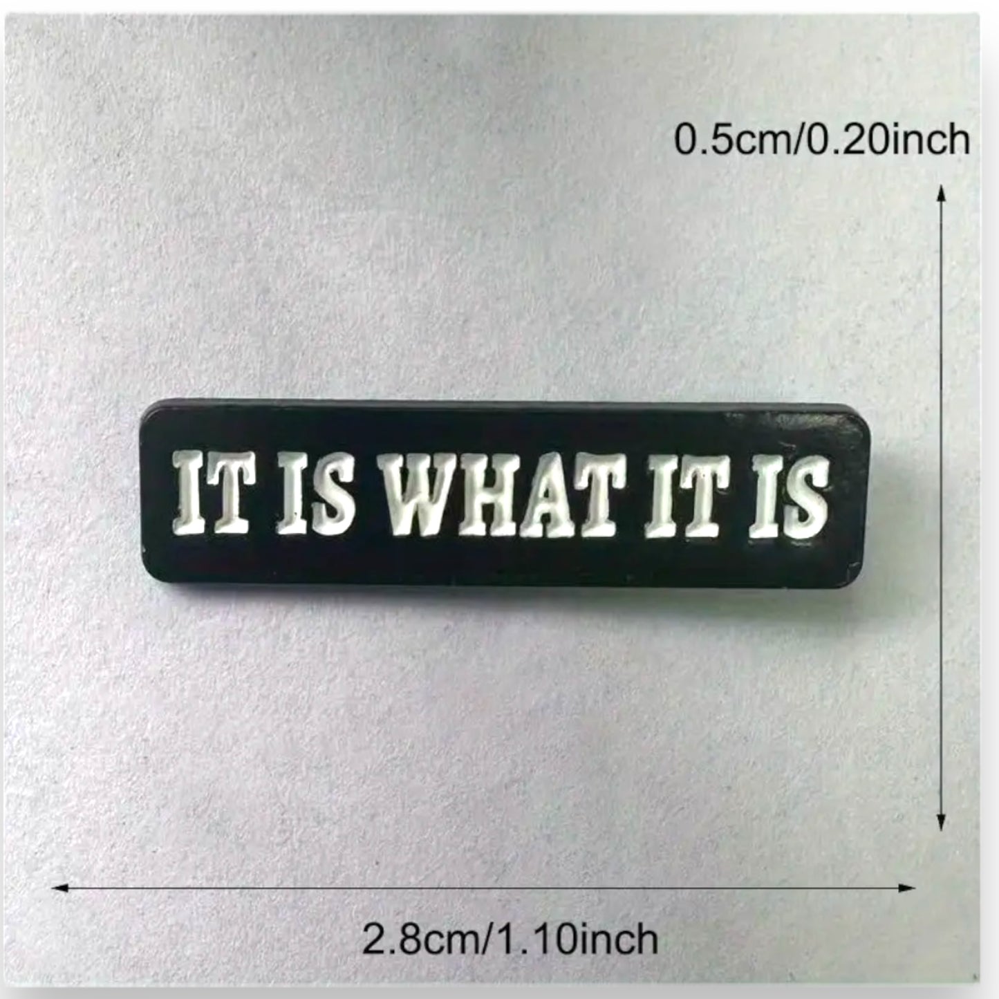 Kinky Pleasure - T143 - "It Is What It Is" Pin Badge