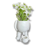 Kinky Pleasure - T184 - Flower Pot – White and Black – 14 x 10.5 cm