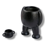 Kinky Pleasure - T184 - Flower Pot – White and Black – 14 x 10.5 cm