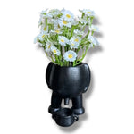 Kinky Pleasure - T184 - Flower Pot – White and Black – 14 x 10.5 cm