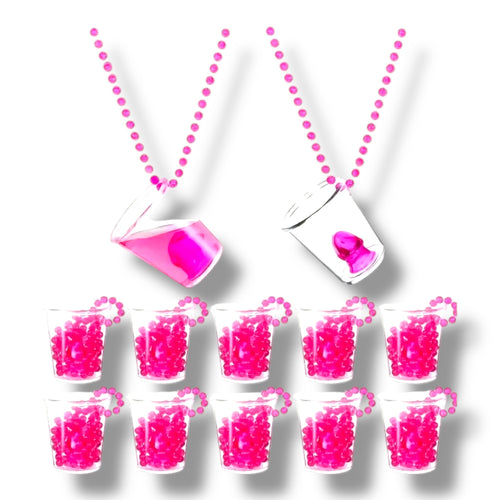 Kinky Pleasure - T185 - Shot Glas Necklace With Penis - 10 Pieces