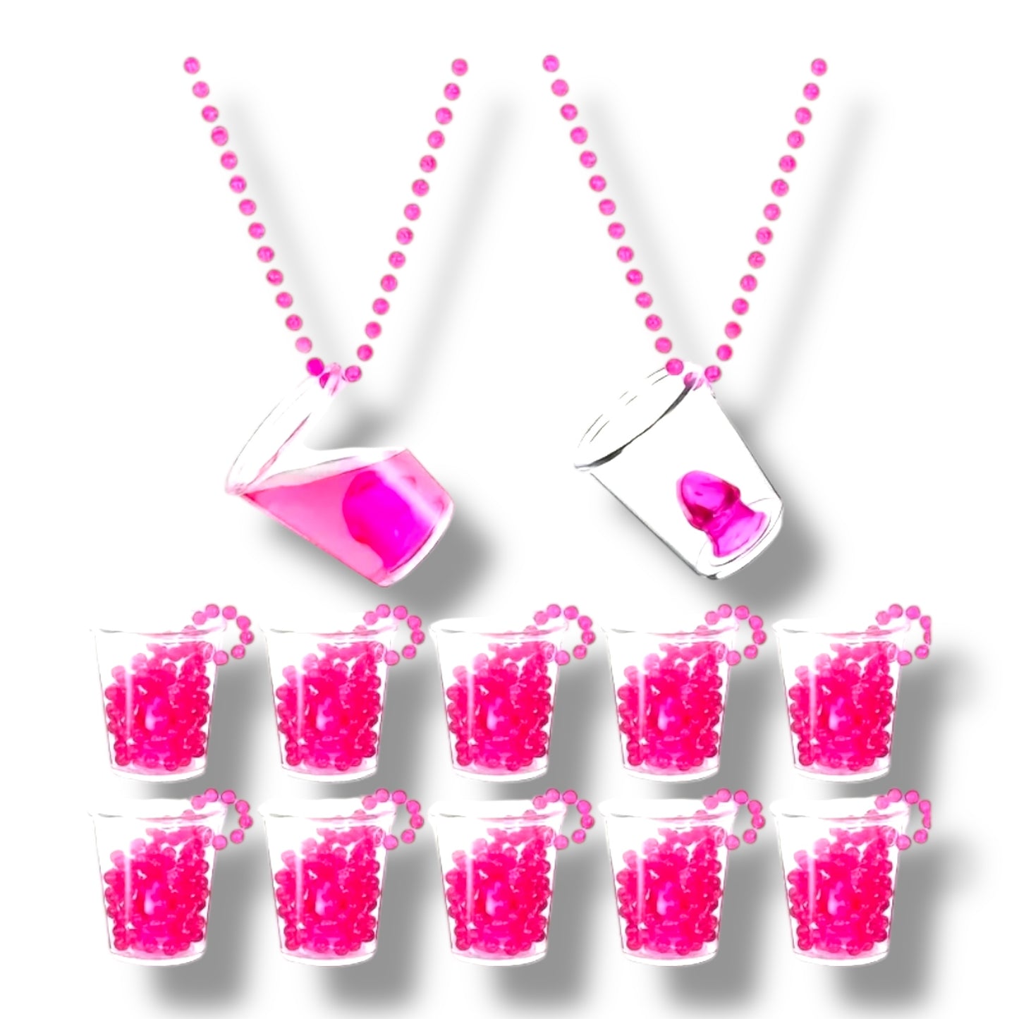 Kinky Pleasure - T185 - Shot Glas Necklace With Penis - 1 Piece