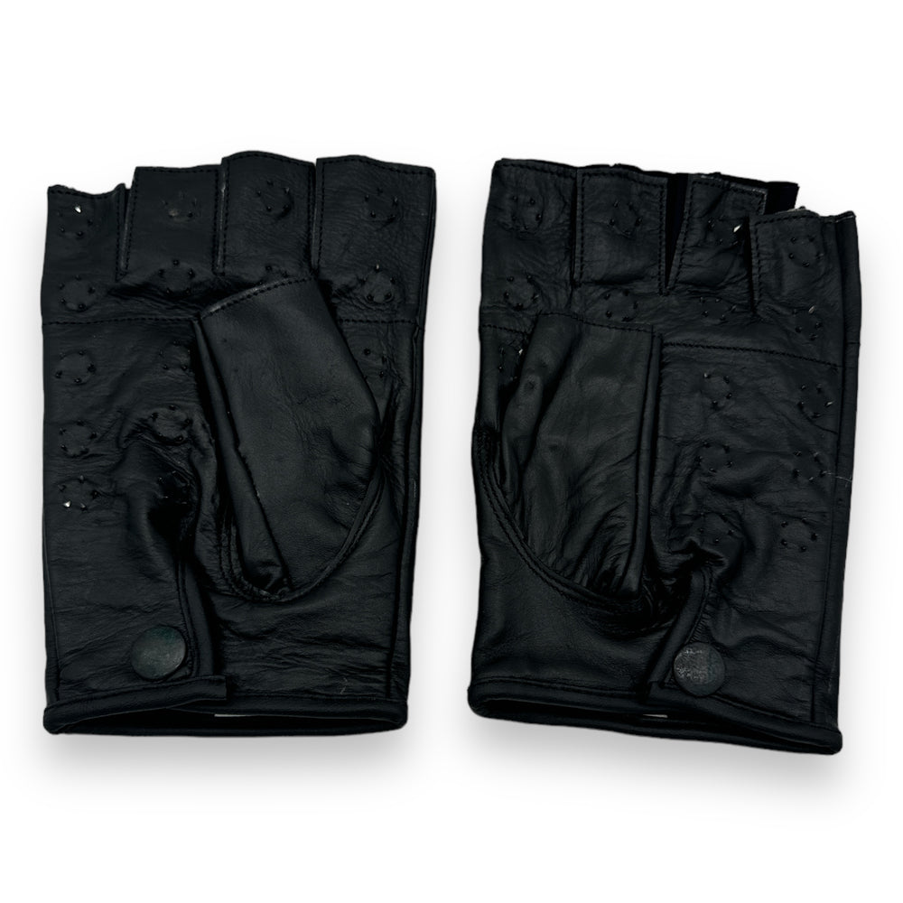 Kinky Pleasure - G027 - Real Leather - Hand Gloves Short With Spikes - BDSM