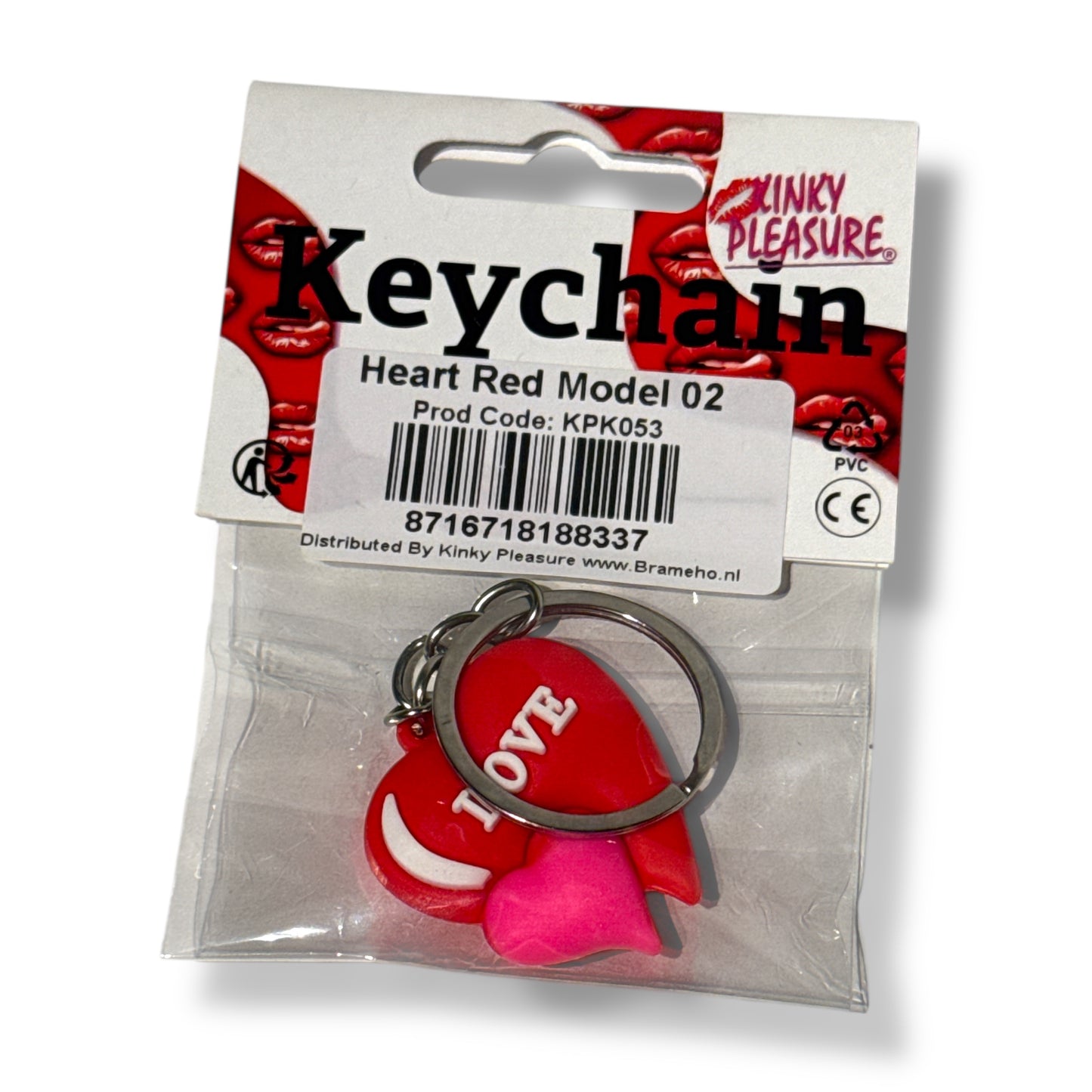 Kinky Pleasure - KPK053 - Keychain - Heart Love - Red - Model 02