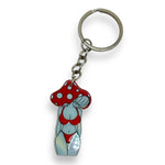 Kinky Pleasure - KPK064 - Keychain - Mushroom Girls In Black And Red (2 Pieces)