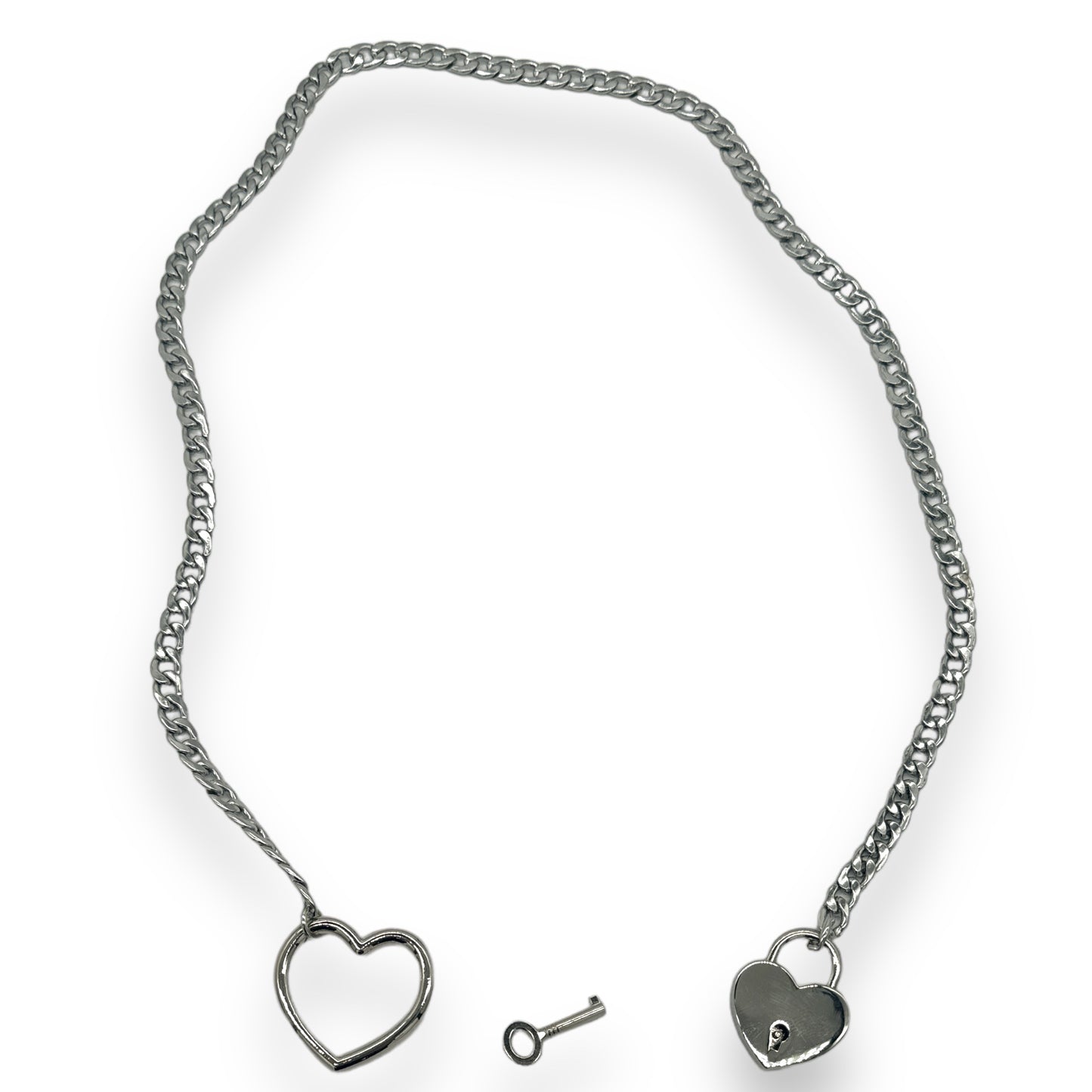 Kinky Pleasure - AX101 - Luxury Choker - Silver - 65cm