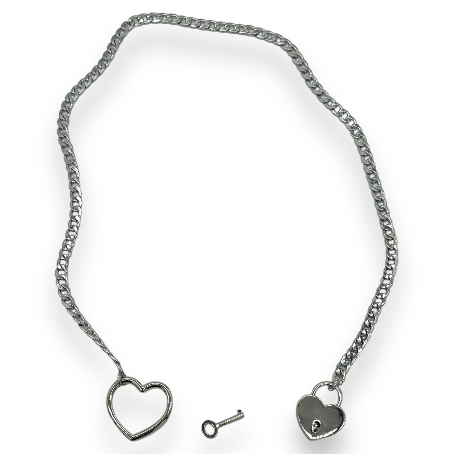 Kinky Pleasure - AX101 - Luxury Choker - Silver - 65cm