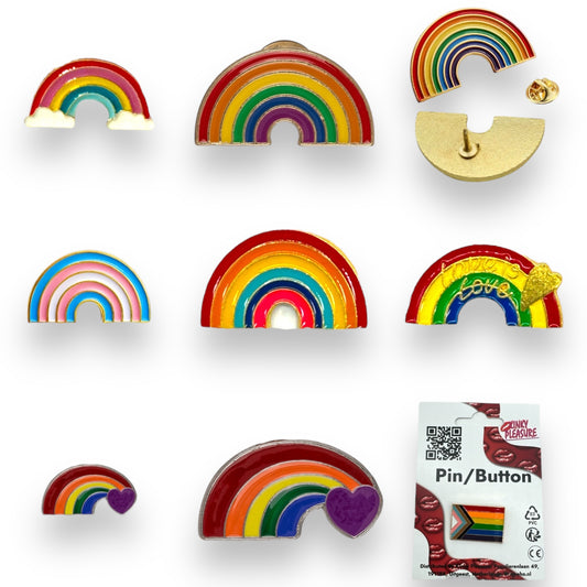 Kinky Pleasure - B099 - Badges Pin/Button - Rainbow - 8 Models