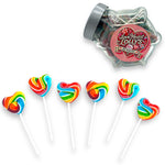 Kinky Pleasure - KPC008 - Love Heart Rainbow Lolly's 50 Pieces in Exclusive Glas Jar