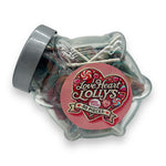 Kinky Pleasure - KPC008 - Love Heart Rainbow Lolly's 50 Pieces in Exclusive Glas Jar