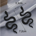 Kinky Pleasure - S038 - Earrings - Snake Black