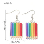 Kinky Pleasure - S041 - Earrings - Rainbow Pencils