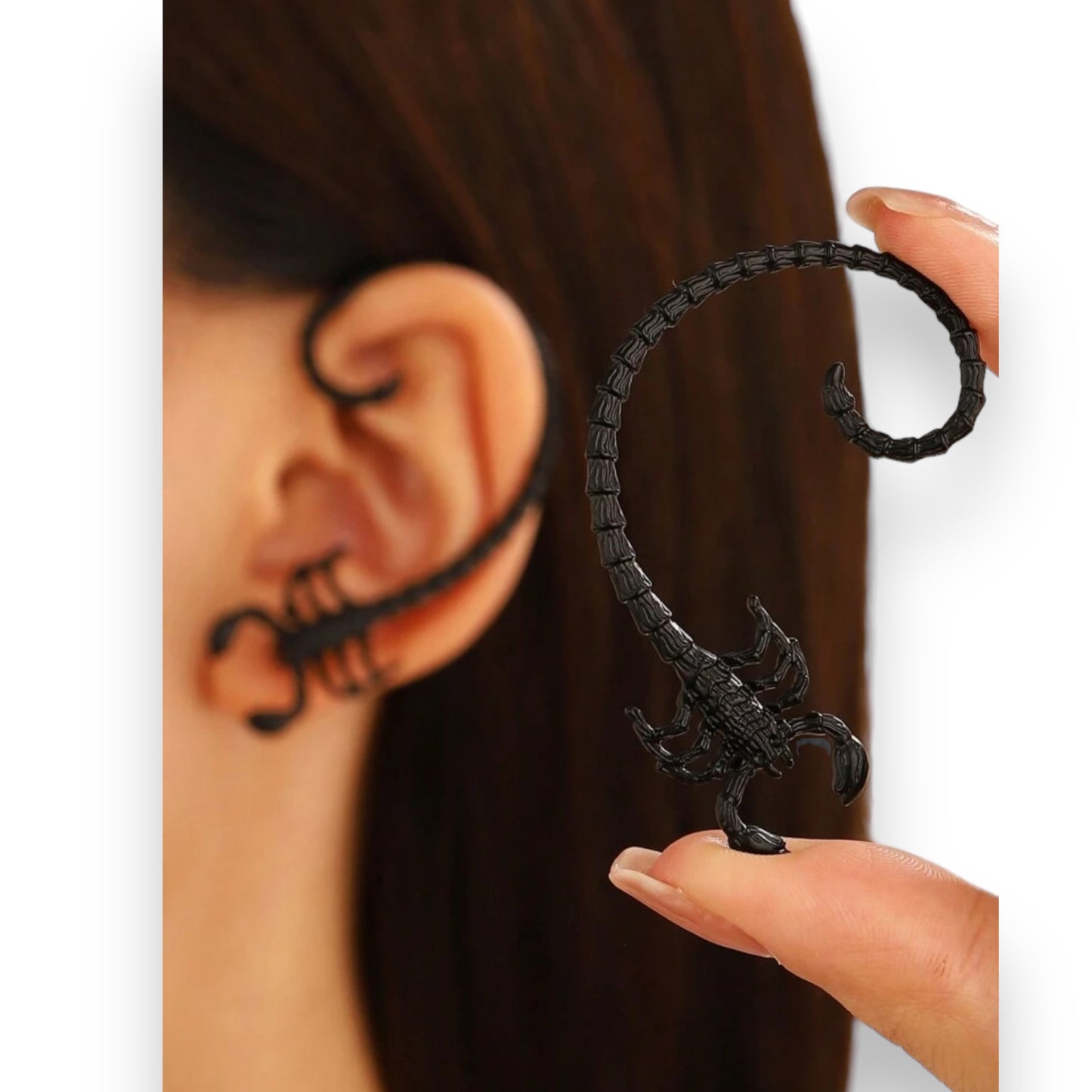 Kinky Pleasure - S030 - Earrings - Schorpion - In Black & Silver