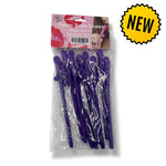 Kinky Pleasure - KP007 - Penis Straws 10pcs -  Purple - New Package