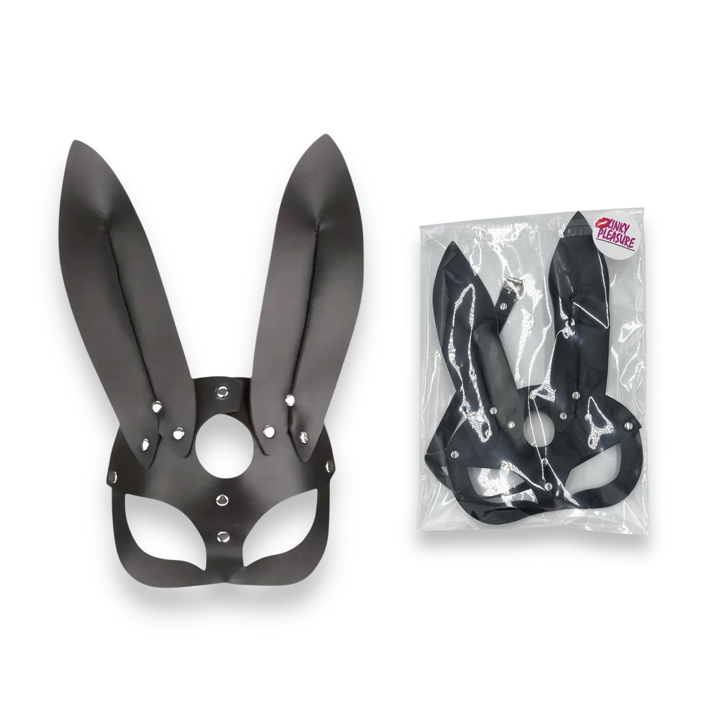 Kinky Pleasure - T148 - Luxury Black Bunny Mask - Elegant Cosplay & Sensual Accessory