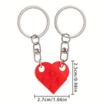 Kinky Pleasure - KPK061 - Keychain - Heart From Blocks - 1 Pair