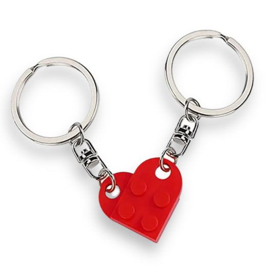 Kinky Pleasure - KPK061 - Keychain - Heart From Blocks - 1 Pair
