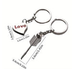 Kinky Pleasure - KPK060 - Keychain - Heart 'Love' And Arrow - 1 Pair