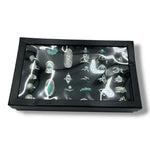 Kinky Pleasure - T171 - Ring Set Exclusive In Luxury Gift Box – 30-Piece Boho Silver & Turquoise Collection