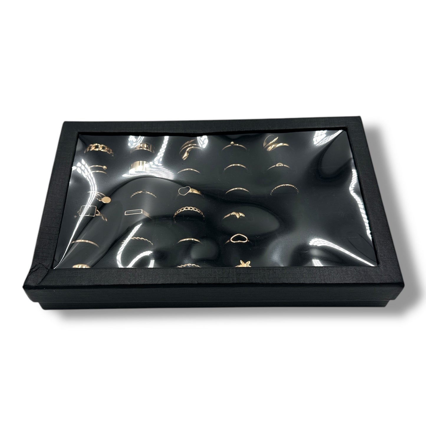 Kinky Pleasure - T173 - Ring Set Exclusive In Luxury Gift Box – 27-Piece Boho Gold & Black Collection