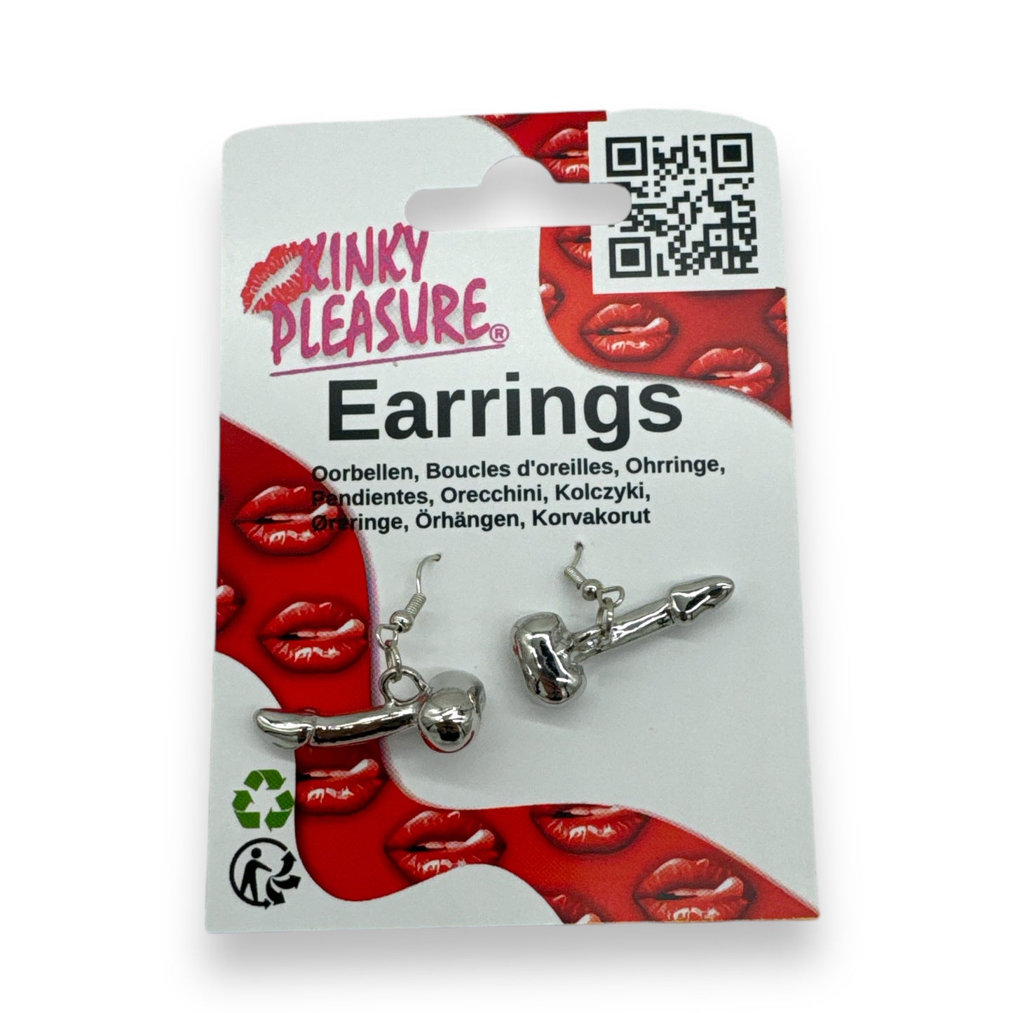 Kinky Pleasure - T096 - Earrings - Penis Shaped Earrings - 2 Colours