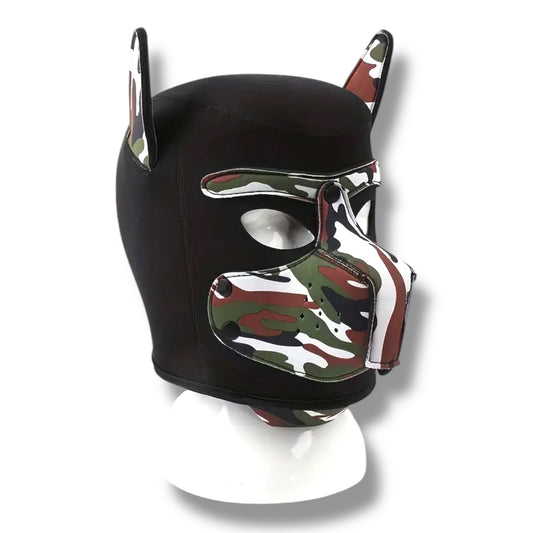 Kinky Pleasure - T215 - BDSM - Dog Mask - Camo Black