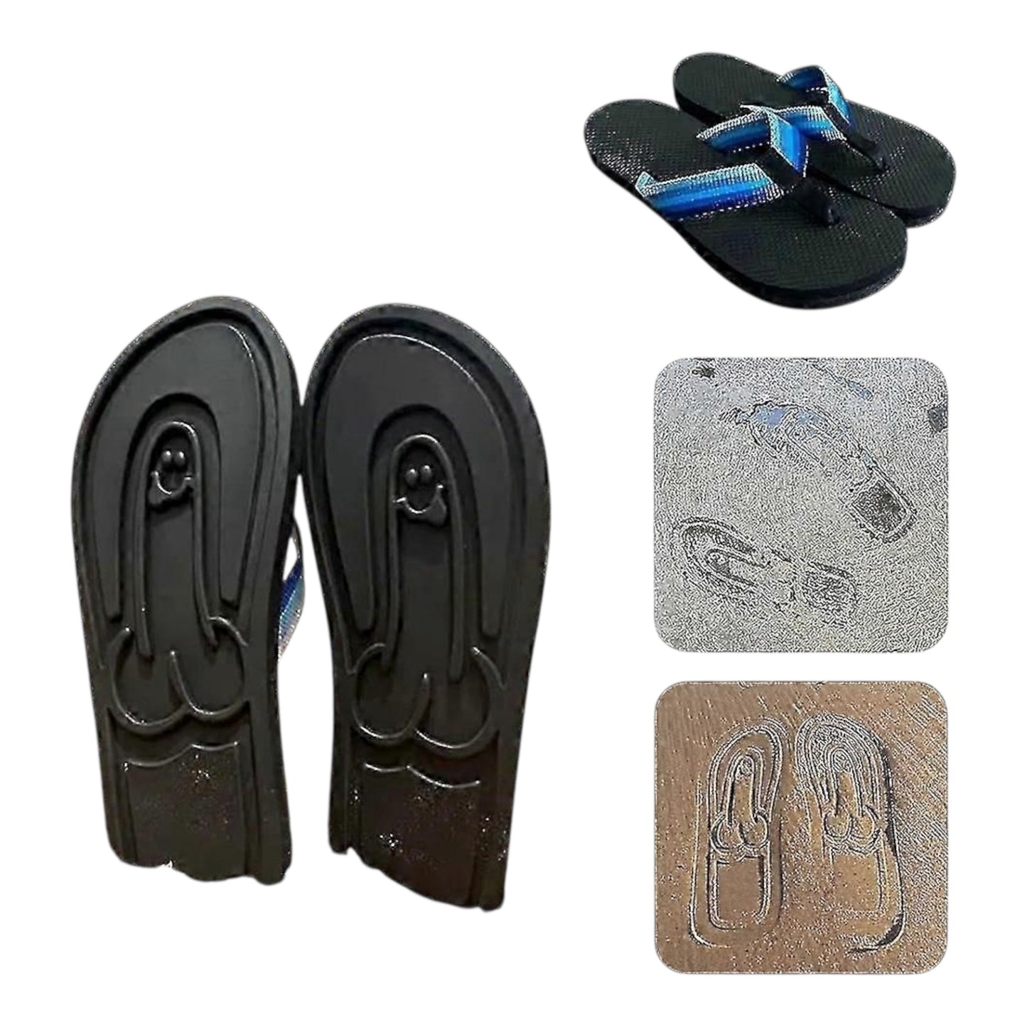 Kinky Pleasure - T235 - Penis Flip Flops - All Sizes