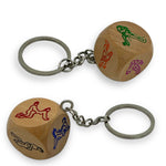 Kinky Pleasure - KP023 - Keychain Sex Dice In Glass Jar 48 Pieces