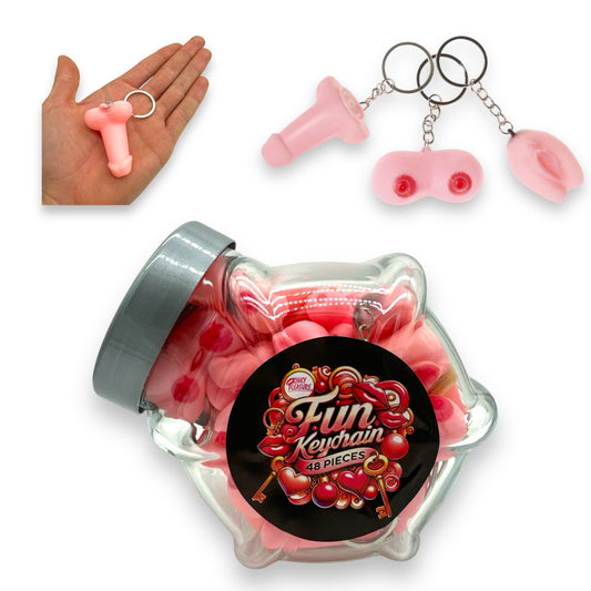 Kinky Pleasure - KP026 - Keychain Penis, Pussy, Boobs - 48 Pieces