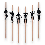Kinky Pleasure - T155 - Paper Straw With Sexy Boys 8 Pieces