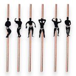 Kinky Pleasure - T155 - Paper Straw With Sexy Boys 8 Pieces